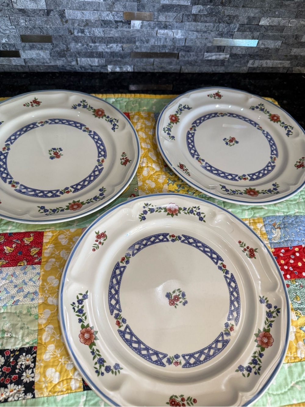 Vintage Cottage Core Newcor Vineyard Replacement Dinner Plates(3)